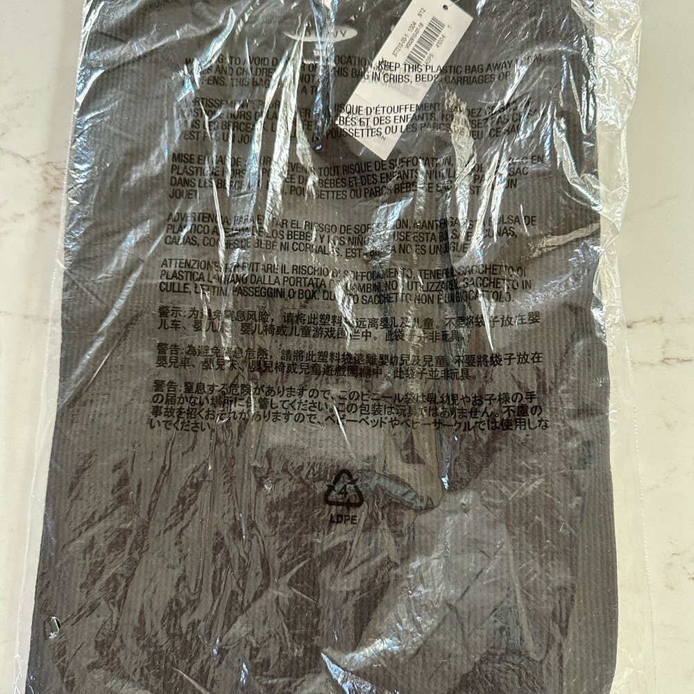 Old Navy Charcoal Ribbed Knit Top